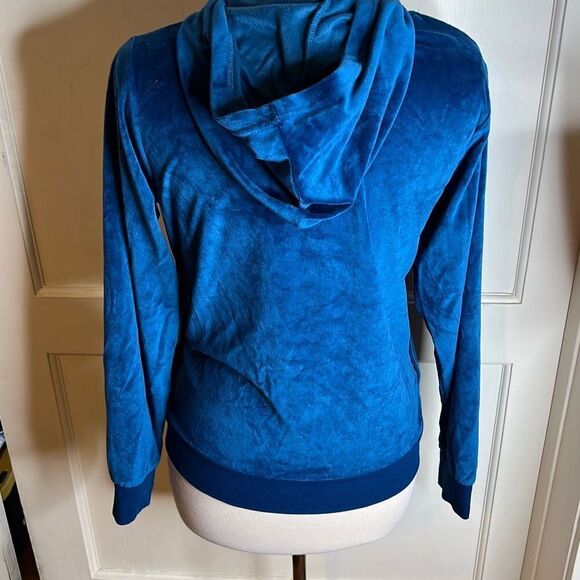 Pusheen Cat Velour “Cosmic” Hoodie Navy Royal Blue Sweatshirt Size Extra Small - Picture 4 of 5